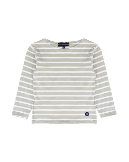Marinière Kids - coton léger - Milk/Oyat