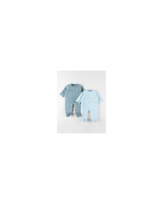 Set de 2 pyjamas 1 pièce en velours