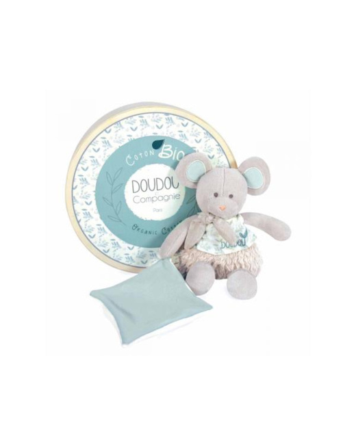 Doudou botanic bio souris - taille 22 cm