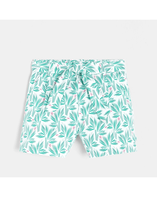 Short imprimé vert fille