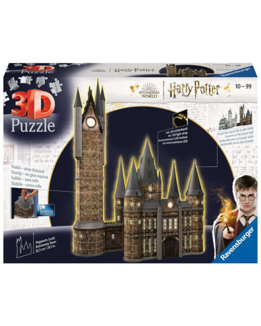 Puzzle Château Poudlard illuminé - Tour d'Astronomie / Harry Potter - de 10 ans
