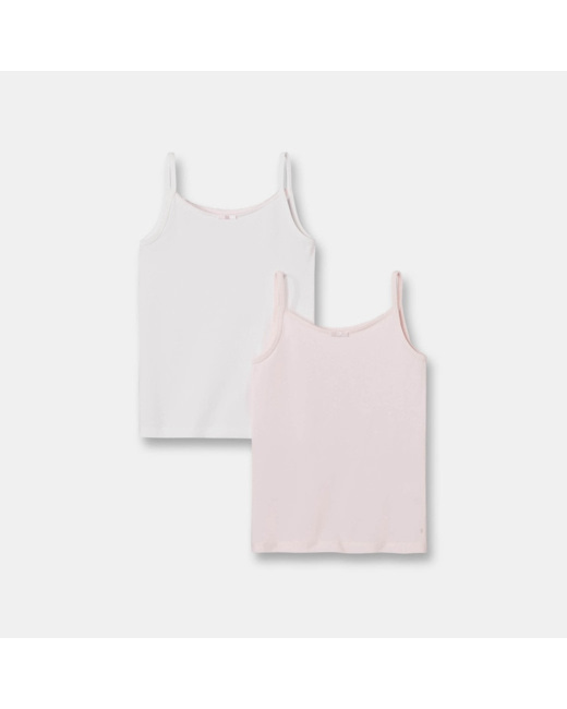 Débardeur en jersey (lot de 2) rose fille