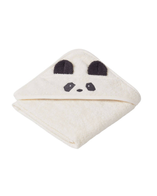 Serviette bébé à capuche Albert - Panda creme de la creme