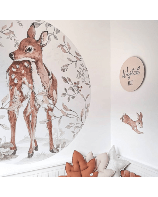 Grand sticker rond - Biche