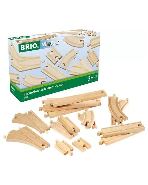 Set de voies pour circuit de train en bois