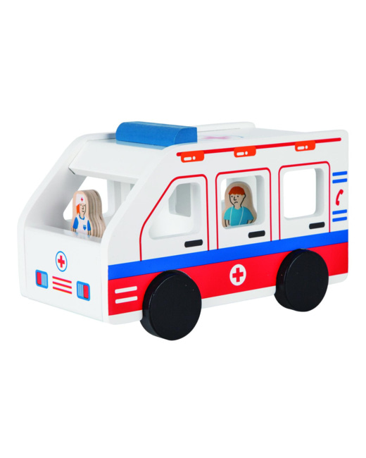Jouet bois Ambulance en bois
