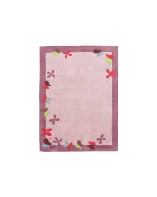 Tapis fille theme papillon vole 