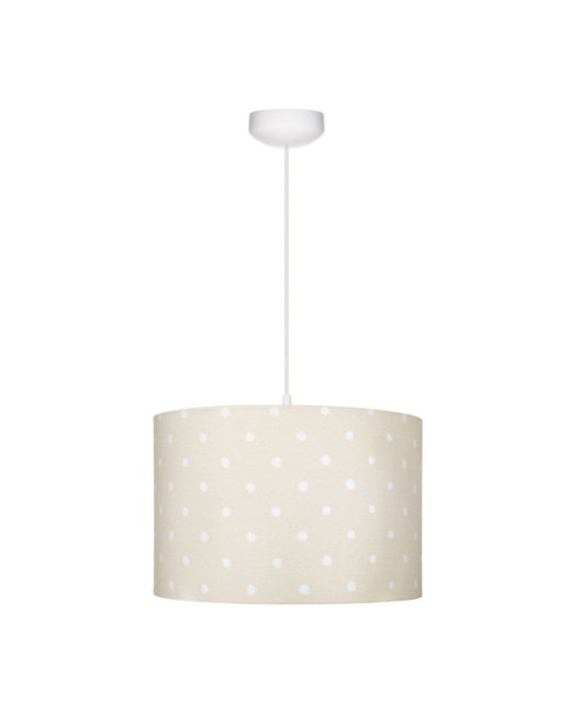 Suspension beige à pois