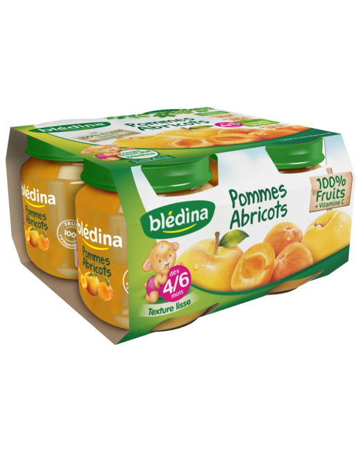 Pot Pommes Abricots 4x130g