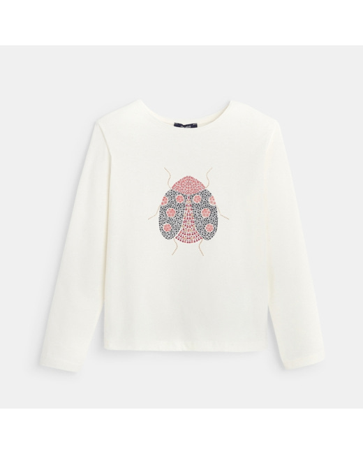 T-shirt à motif original blanc fille