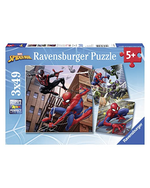 Puzzle - Spider-man en action - Marvel Spider-man - 3x49 pièces