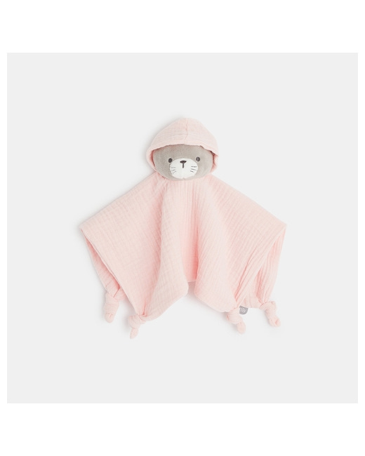 Doudou plat chat en lange de coton