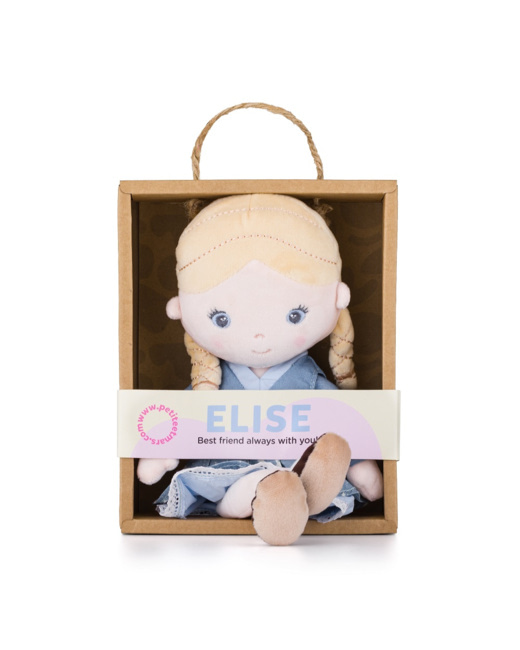 Poupée de Chiffon, Jouet en Peluche Elise 0+, 35 cm