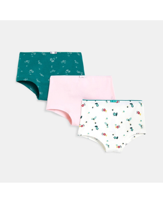 Culottes shorty (lot de 3) fille