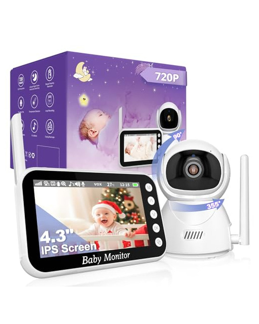 Babyphone vidéo 4.3 pouces