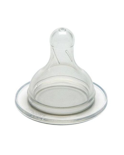 Tétine silicone goulot large - 0 - 3 mois (x3)