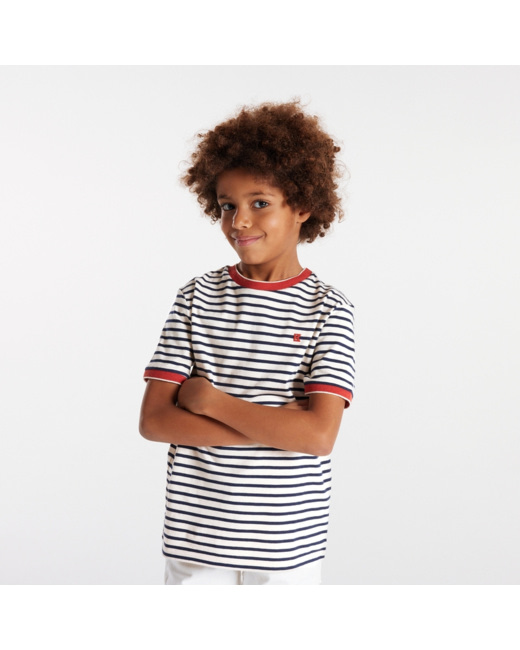 T-shirt marinière bleu garçon