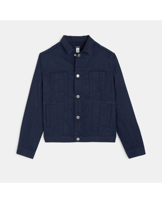 Blouson en lin mélangé bleu garçon