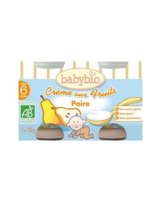 BIO Crème aux fruits Poire 130 g dès 6 mois