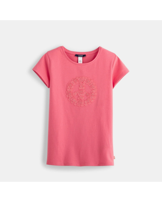 T-shirt à motifs 3D rose fille