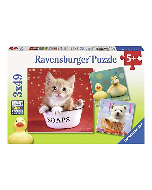 Puzzle - Animaux rigolos - 3x49 pièces