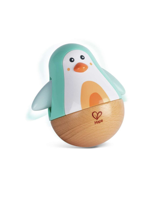 Pingouin culbuto en bois
