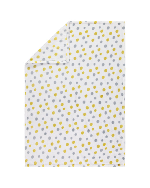 Couverture en sherpa imprimé pois