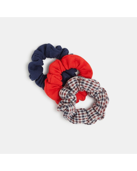 Chouchou pour cheveux (lot de 3) rouge fille