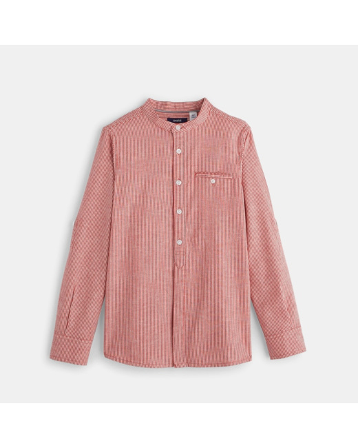 Chemise oxford rouge garçon