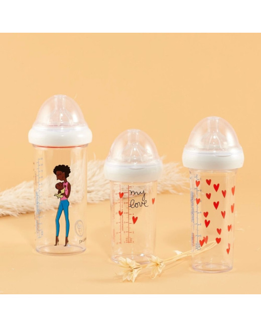 Set de 3 biberons - Maman Afro et bébé by Soledad