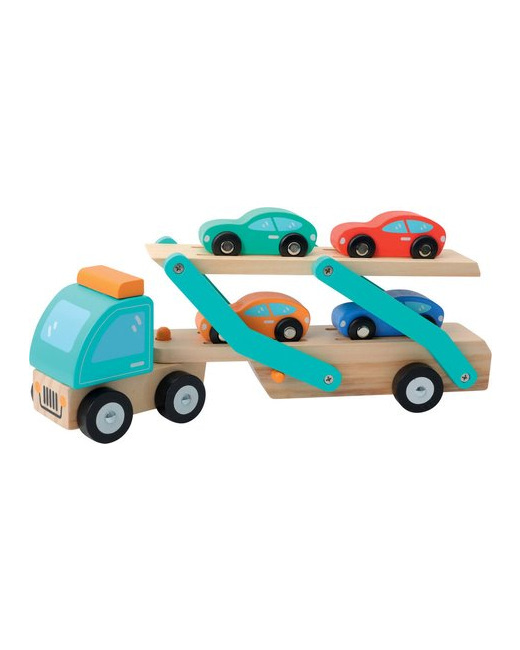 Camion transporteur de véhicules en bois