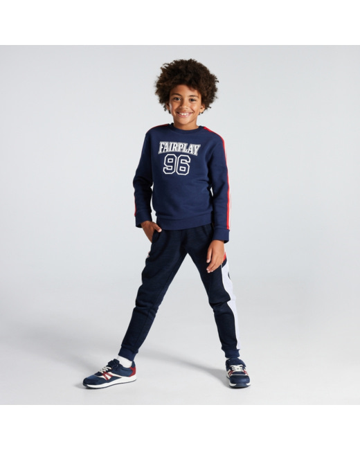 Jogging sportswear en molleton bleu garçon