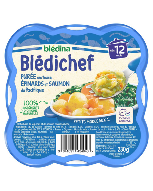 Soupe Blediner Blédina légumes et semoule 2 x 25cl : : Epicerie