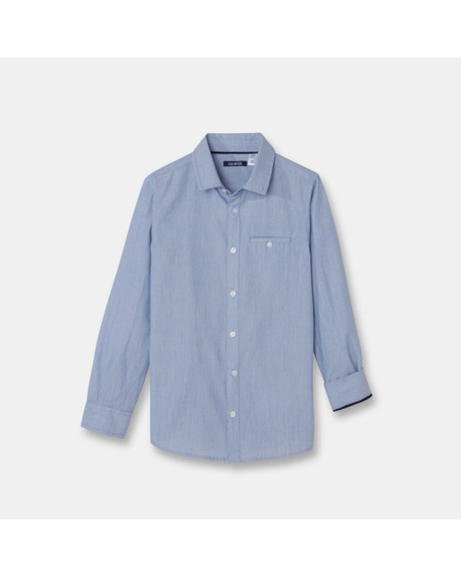 Chemise rayée turquoise garçon
