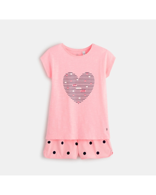 Pyjama-short rose fille