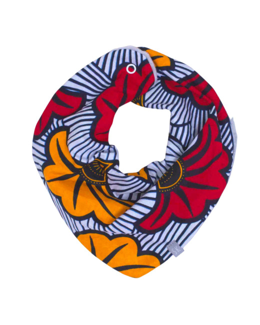 Bandana cache-cou réversible, WAX Fleurs de mariage