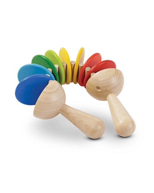 Claquettes en bois colorées
