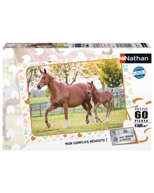 Puzzle Maman et bébé cheval - de 6 ans