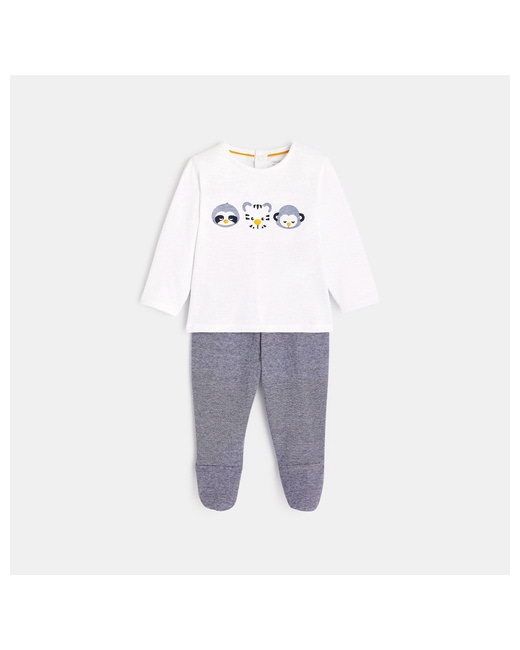 Pyjama animaux bas rayé