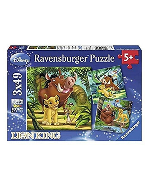 Puzzle - Simba, Le Petit Roi - Le Roi Lion - 3x49 pièces