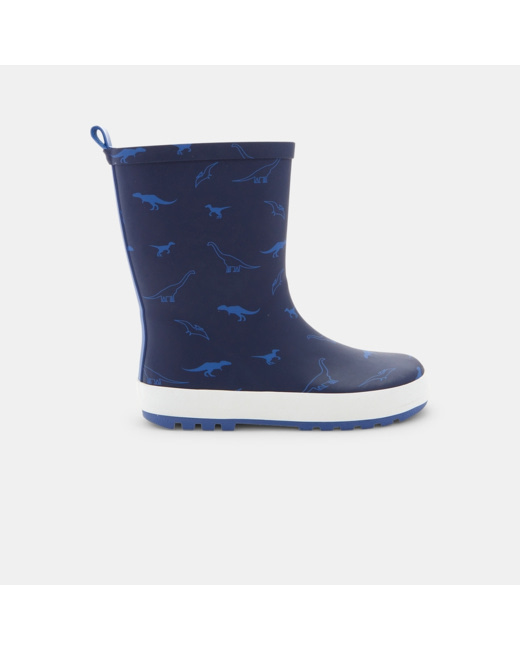 Bottes de pluie impression dinosaures bleues garçon