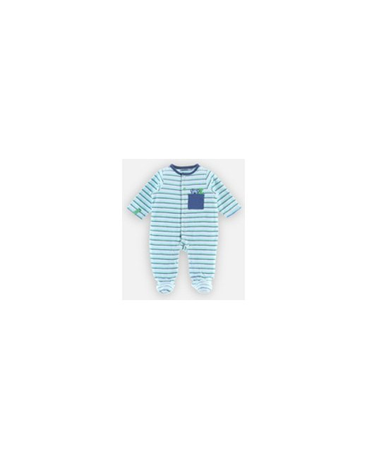 Pyjama dors-bien en velours rayé