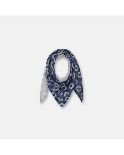 Foulard triangulaire bleu fille