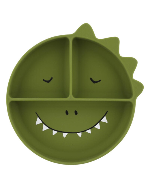 Assiette avec ventouse et compartiments Mr. Dino
