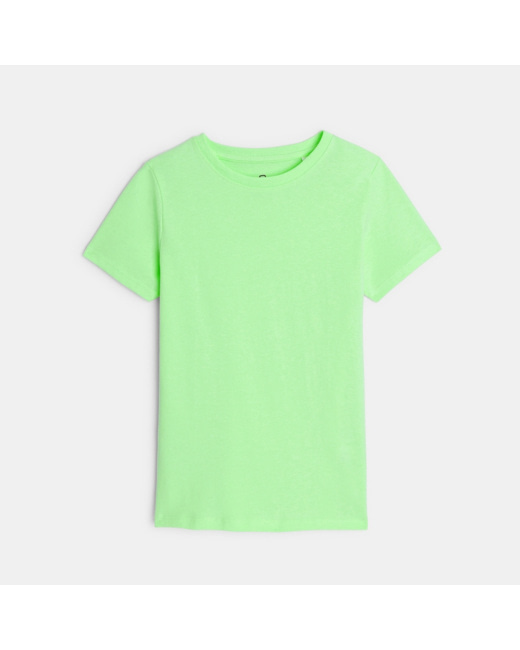 T-shirt basique manches courtes vert garçon