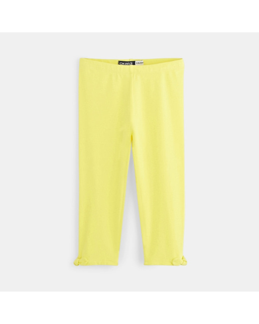 Leggings courts jaune fille
