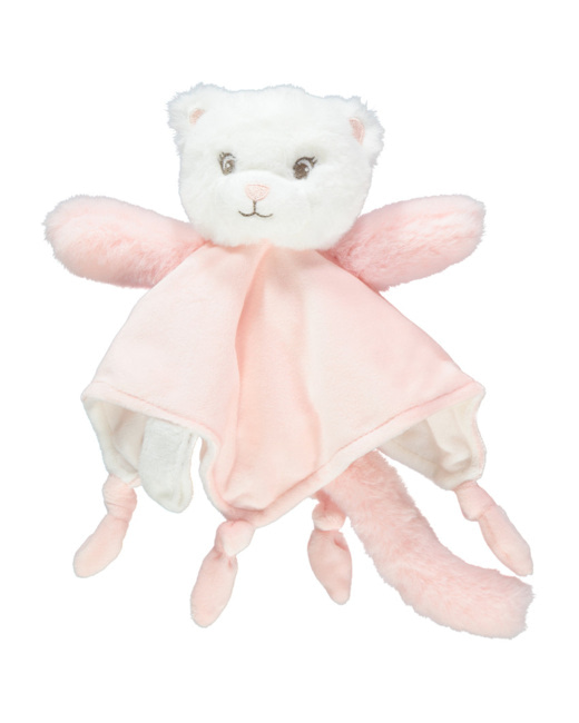 Doudou plat forme chat avec lien à scratch