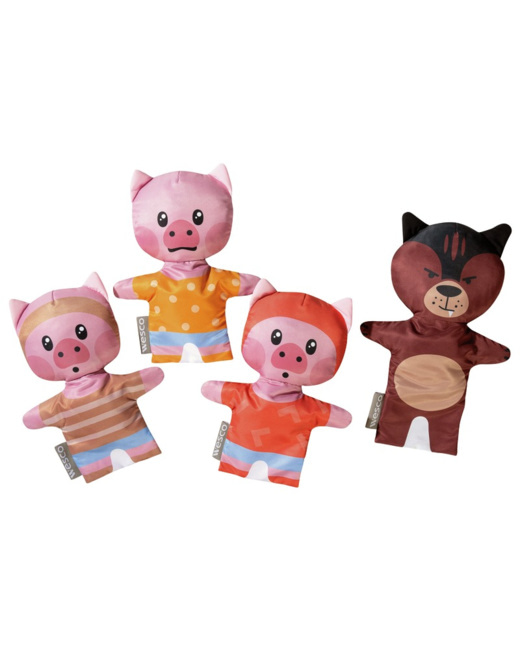 Marionnettes conte les trois petits cochons