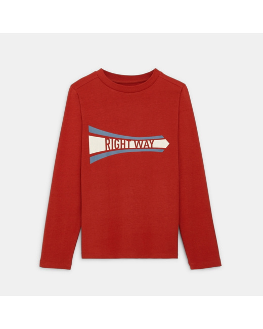 T-shirt à message positif rouge garçon