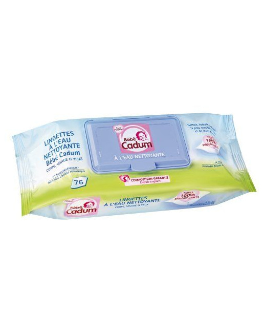 Lingettes à l'Eau Nettoyante (x76)